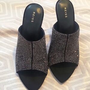 Brand New Black Sude With All Of Sparkles 8inches High Heels